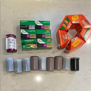 Lot of 22 Rolls Color Film (Fuji, Agfa, Kodak) Expired 2000s